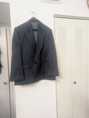 Grace Double-Breasted Dark Gray Blazer